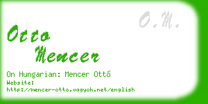 otto mencer business card